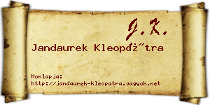Jandaurek Kleopátra névjegykártya
